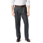 Men's Dockers&reg; Signature Khaki Lux Relaxed-fit Stretch Pleated Pants D4, Size: 34x29, Dark Grey