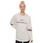 Juniors' About A Girl Hey Brooklyn Long Sleeve Graphic Hoodie, Size: Xs, Beige Oth