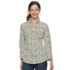 Women's Croft & Barrow&reg; Paisley Knit-to-fit Shirt, Size: Medium, Green