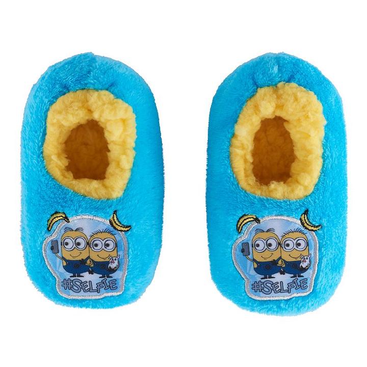 Toddler Despicable Me Minions Selfies Plush Slipper Socks, Kids Unisex, Size: 3t-4t, Multicolor