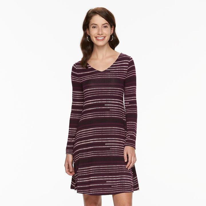 Women's Apt. 9&reg; Everyday A-line Dress, Size: Xl, Drk Purple