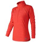 Women's New Balance Anticipate Half Zip Top, Size: Xl, Drk Yellow