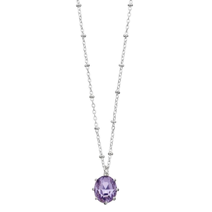 Lc Lauren Conrad Long Purple Oval Stone Pendant Necklace, Women's, Blue