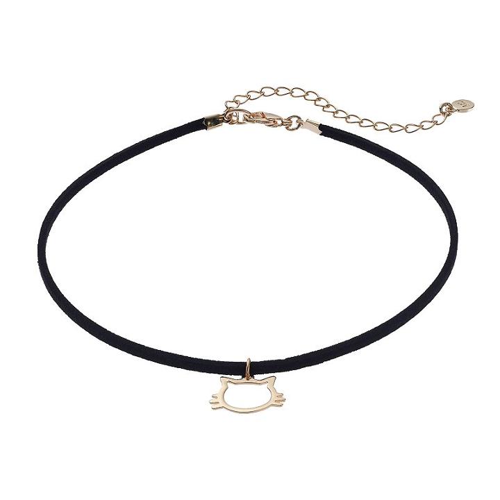 Lc Lauren Conrad Cat Choker Necklace, Women's, Black