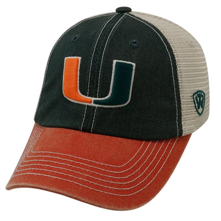 Adult Top Of The World Miami Hurricanes Offroad Cap, Men's, Dark Green