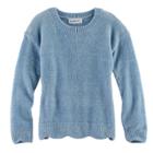 Girls 7-16 & Plus Size Cloud Chaser Chenille Scalloped Sweater, Size: L Plus, Turquoise/blue (turq/aqua)