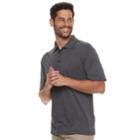 Men's Haggar Cool 18&reg; Regular-fit Performance Micro Square Polo, Size: Xxl, Grey