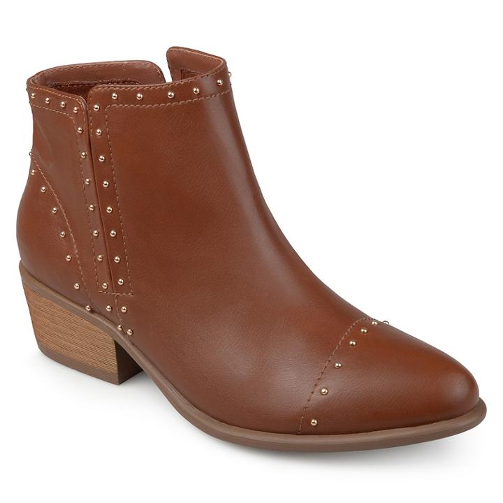 Journee Collection Gypsy Women's Ankle Boots, Size: Medium (6.5), Med Brown