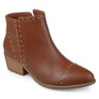 Journee Collection Gypsy Women's Ankle Boots, Size: Medium (6.5), Med Brown