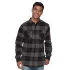 Men's Burnside Flannel Button-down Shirt, Size: Xxl, Black