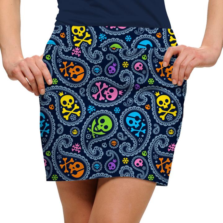 Women's Loudmouth Printed Golf Skort, Size: 12, Blue (navy)