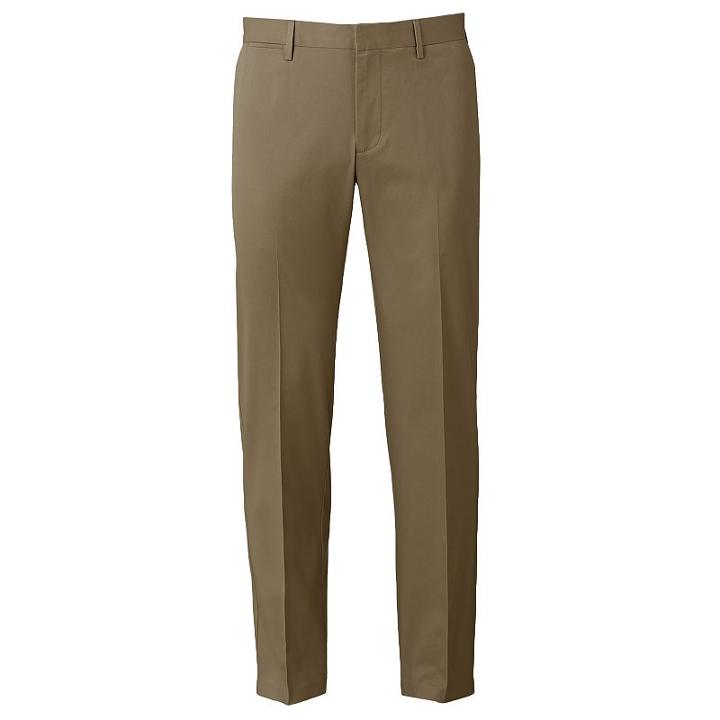 Men's Apt. 9&reg; Slim-fit Performance Stretch Chino Flat-front Pants, Size: 30x29, Brown