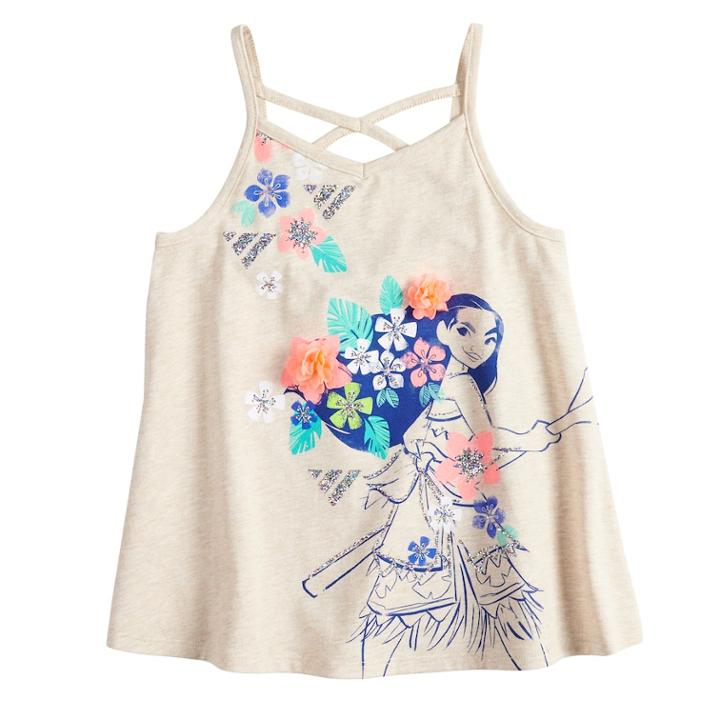 Disney's Moana Girls 4-10 Crisscross Tank Top By Jumping Beans®, Size: 6, Lt Beige
