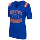 Women's Campus Heritage Boise State Broncos Distressed Artistic Tee, Size: Medium, Blue (navy)