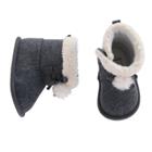 Baby Carter's Knit Pom Bootie Crib Shoes, Infant Girl's, Size: 9-12months, Grey