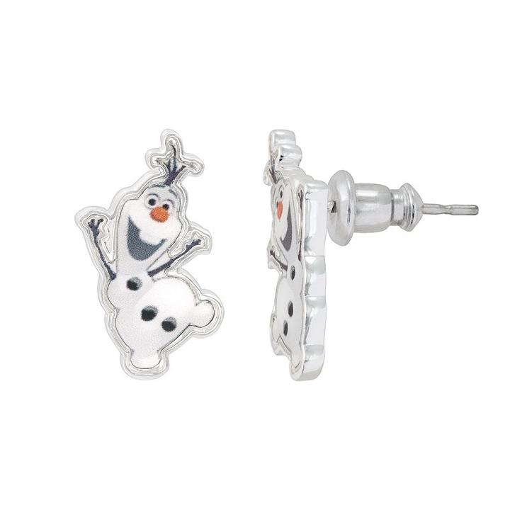 Disney Frozen Silver-plated Olaf Stud Earrings, Grey