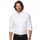 Men's Chaps Classic-fit Stretch Oxford Button-down Shirt, Size: Xl, White