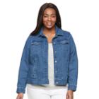 Plus Size Croft & Barrow&reg; Jean Jacket, Women's, Size: 2xl, Blue