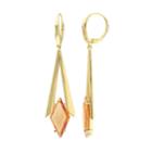 Stella Grace V19.69 Italia 18k Gold Over Silver Citrine Prism Drop Earrings, Women's, Orange