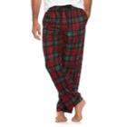 Men's Chaps Plaid Fleece Sleep Pants, Size: Medium, Oxford