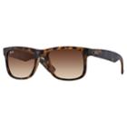 Ray-ban Justin Rb4165 51mm Rectangle Gradient Sunglasses, Adult Unisex, Med Brown