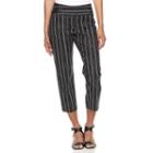 Women's Apt. 9&reg; Tori Striped Capri Dress Pants, Size: 6, Black