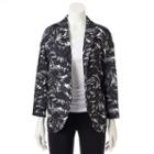 Women's Wdny Black Palm Tree Blazer, Size: Xs