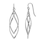 Primrose Sterling Silver Double Leaf Drop Earrings, Women's, Grey