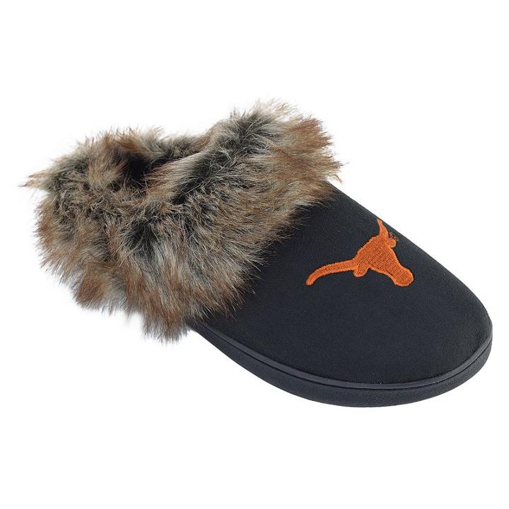 Women's Texas Longhorns Scuff Slippers, Size: Xl, Black