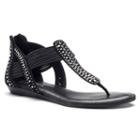 Candie's&reg; Women's Multistrand Sandals, Girl's, Size: 9, Black