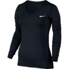 Women's Nike Cool Victory Base Layer Long Sleeve Top, Size: Xs, Grey (charcoal)