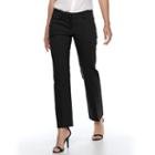 Petite Apt. 9&reg; Torie Modern Fit Straight-leg Dress Pants, Women's, Size: 6 Petite, Black