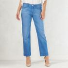 Women's Lc Lauren Conrad Crop Straight-leg Jeans, Size: 4, Blue Other