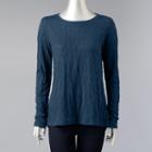 Women's Simply Vera Vera Wang Windy Floral Tee, Size: Large, Med Blue