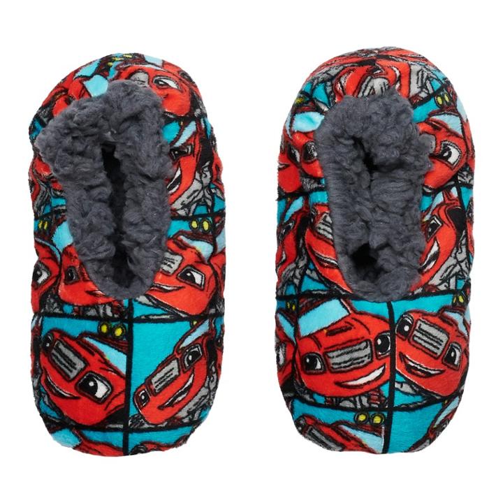 Toddler Boy Blaze & The Monster Machines Fuzzy Babba Slipper Socks, Size: 2t-3t, Turquoise/blue (turq/aqua)