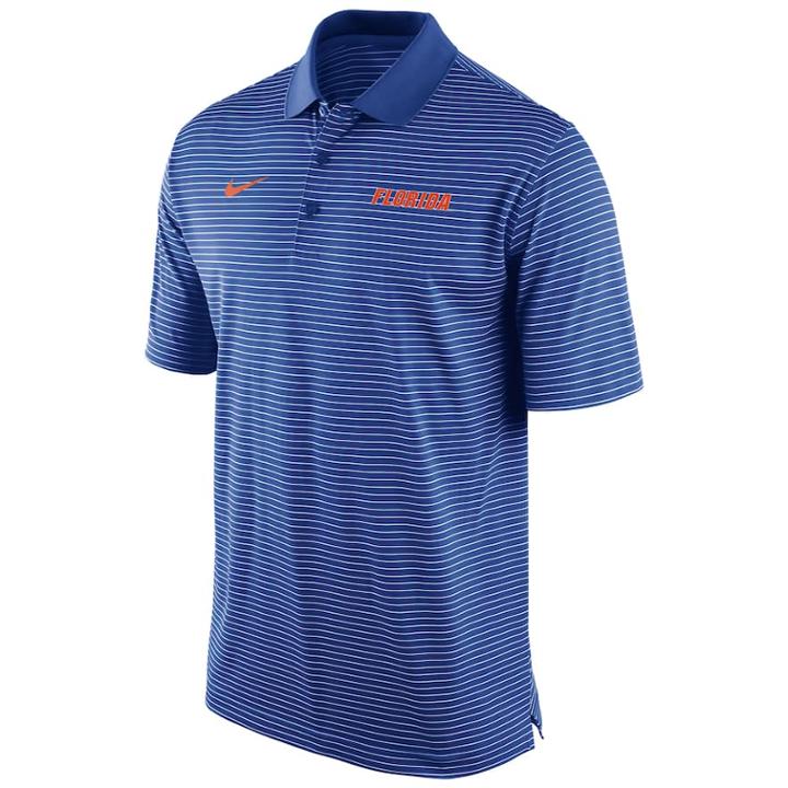 Men's Nike Florida Gators Striped Stadium Dri-fit Performance Polo, Size: Xxl, Blue