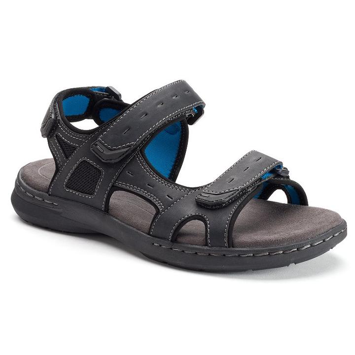 Croft & Barrow&reg; Harbor Men's Ortholite River Sandals, Size: Medium (11), Black