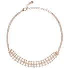 Lc Lauren Conrad Beaded & Simulated Pearl Choker Necklace, Women's, White Oth