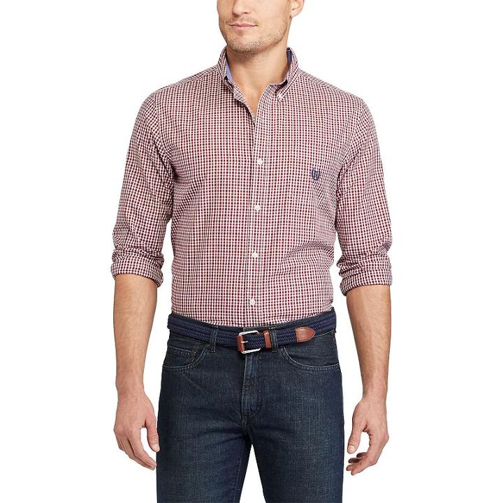 Big & Tall Chaps Classic-fit Stretch Poplin Button-down Shirt, Men's, Size: 2xb, Red