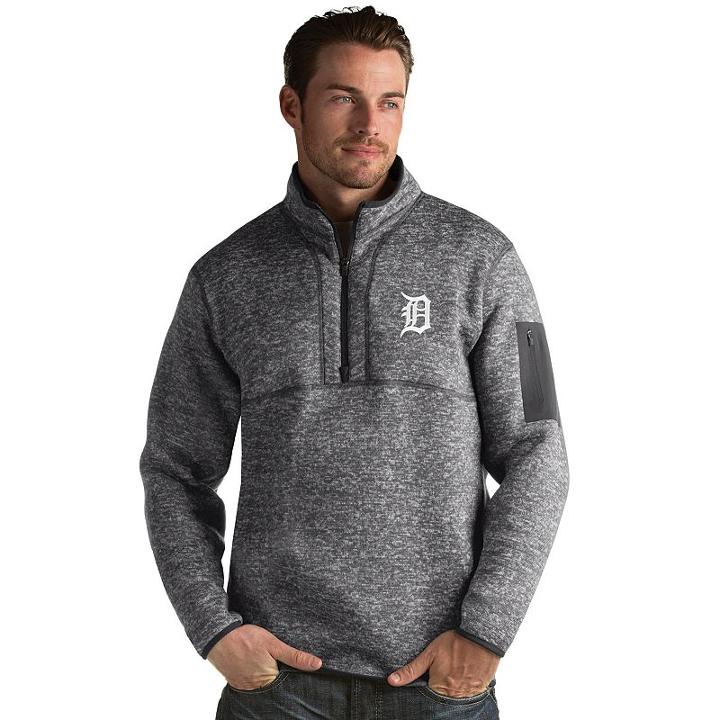 Men's Antigua Detroit Tigers Fortune Pullover, Size: 3xl, Grey