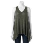 Juniors' Pink Republic Sharkbite V-neck Tank, Girl's, Size: Medium, Green Oth
