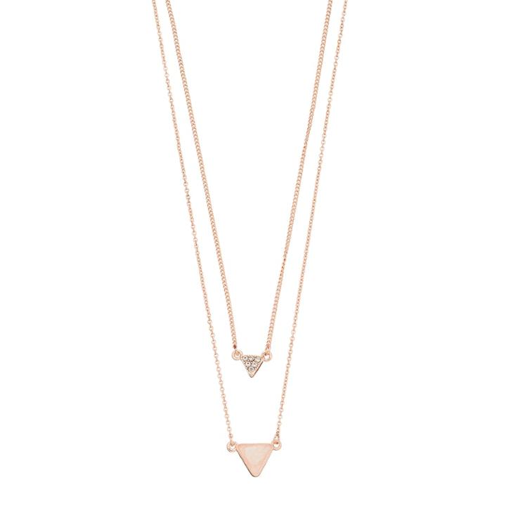 Lc Lauren Conrad Layered Triangle Pendant Necklace, Women's, White