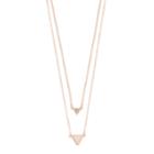 Lc Lauren Conrad Layered Triangle Pendant Necklace, Women's, White