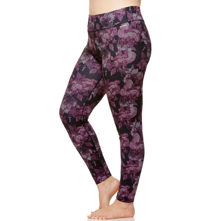 Plus Size Hottotties By Terramar Ashley Leggings, Women's, Size: 2xl, Brown Over