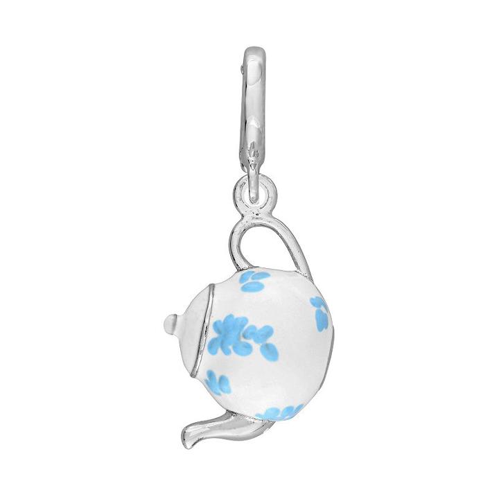 Laura Ashley Jubilee Collection Sterling Silver Teapot Charm, Women's, Grey