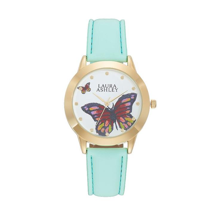 Laura Ashley Women's Butterfly Watch, Blue
