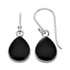 Sterling Silver Onyx Teardrop Earrings, Women's, Black