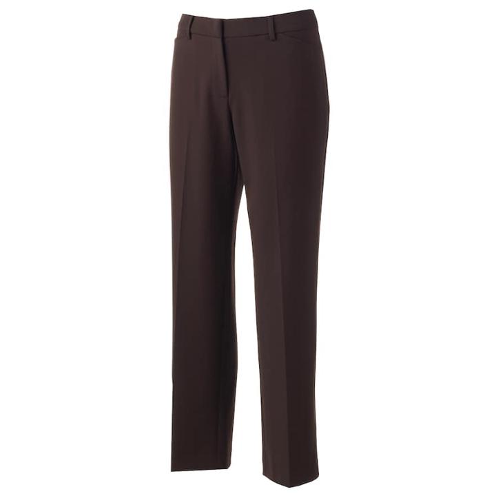 Petite Apt. 9&reg; Classic Fit Dress Pants, Women's, Size: 12p-short, Brown