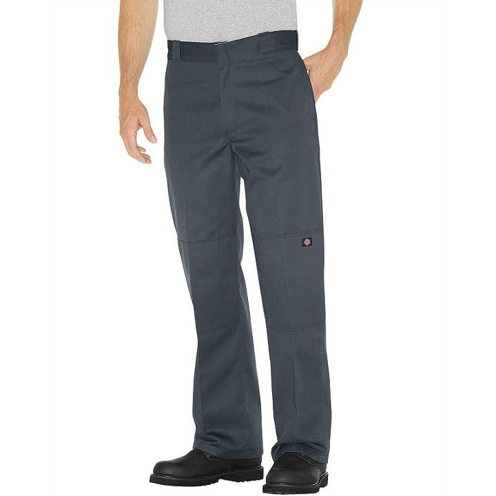Men's Dickies Loose Fit Double-knee Twill Work Pants, Size: 38x32, Grey