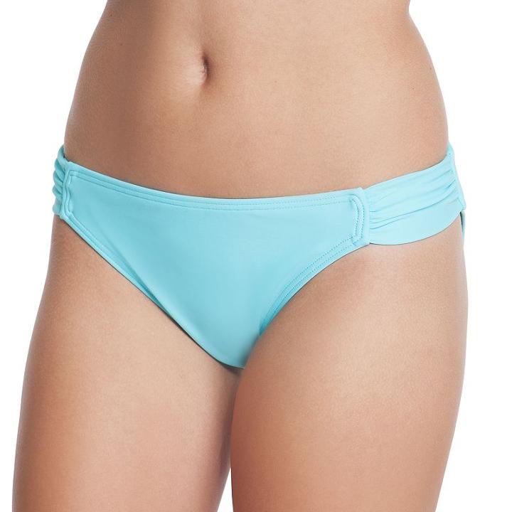 Mix And Match Solid Bikini Bottoms, Girl's, Size: Large, Light Blue